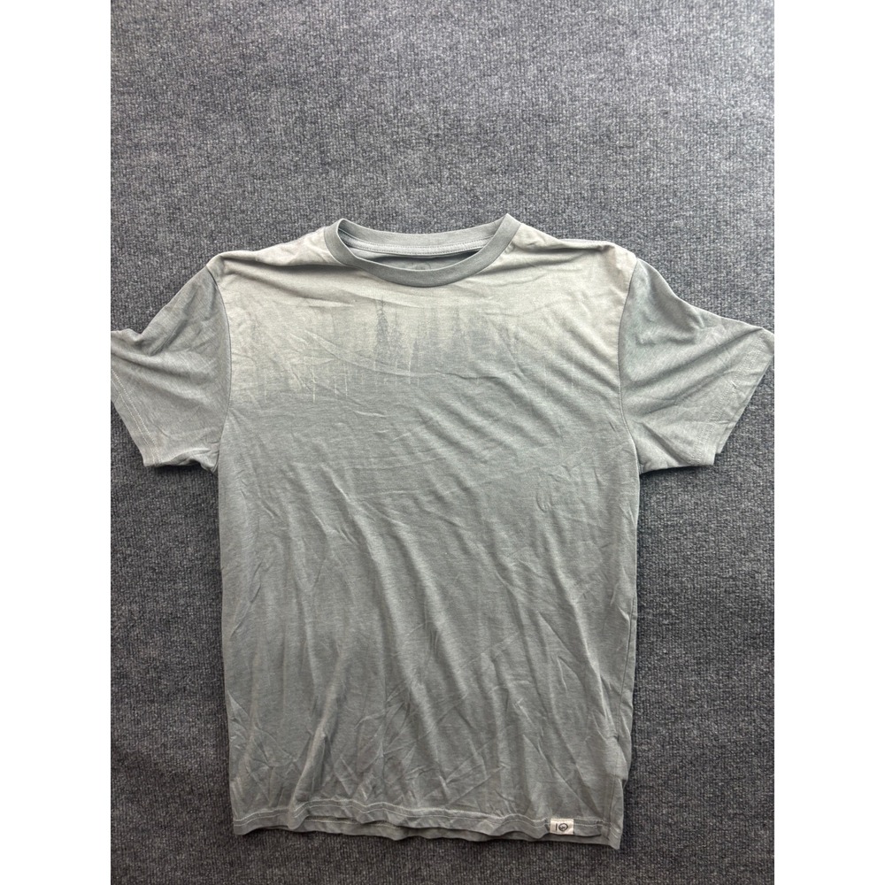 tentree Graphic T-Shirt Mens Medium Gray Forest Print Organic Blend Short Sleeve